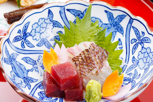 桜鯛と鮪のお造り